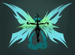 Size: 1600x1162 | Tagged: changeling, changeling queen, derpibooru import, female, gradient background, impossibly large wings, looking at you, queen chrysalis, safe, solo