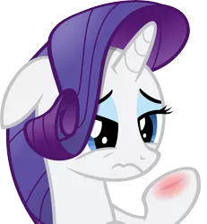 Size: 9521x10318 | Tagged: safe, artist:stayeend, derpibooru import, rarity, pony, unicorn, absurd resolution, female, floppy ears, frown, injured, lidded eyes, mare, sad, simple background, solo, transparent background, underhoof, vector, wavy mouth