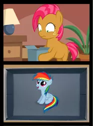 Size: 651x876 | Tagged: babs seed, bad gift meme, derpibooru import, exploitable meme, fanfic:my little dashie, filly, meme, rainbow dash, safe