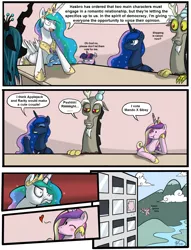 Size: 1200x1574 | Tagged: artist:crystal-secret, derpibooru import, discord, edit, employer meme, exploitable meme, haters gonna hate, hejibits, meme, princess cadance, princess celestia, princess luna, queen chrysalis, safe, trixie, twilight sparkle