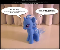 Size: 1024x846 | Tagged: safe, artist:kturtle, derpibooru import, trixie, brushable, comic, irl, my favorite scenes, photo, toy