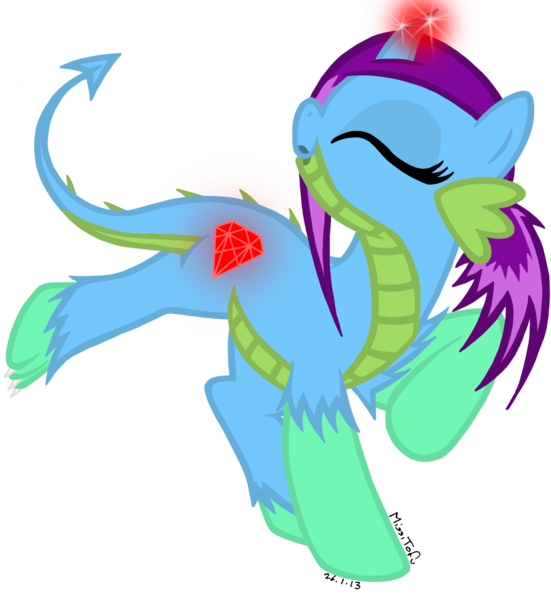 Size: 2258x2461 | Tagged: artist:missitofu, derpibooru import, dracony, dragicorn, hybrid, interspecies, interspecies offspring, oc, oc:fair rayne, offspring, original species, parent:rarity, parent:spike, parents:sparity, safe, simple background, solo, transparent background, unofficial characters only