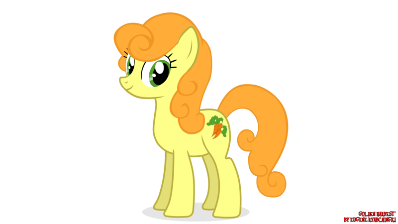 Size: 1920x1080 | Tagged: artist:eugenebrony, carrot top, derpibooru import, golden harvest, safe, simple background, smiling, solo, transparent background, vector