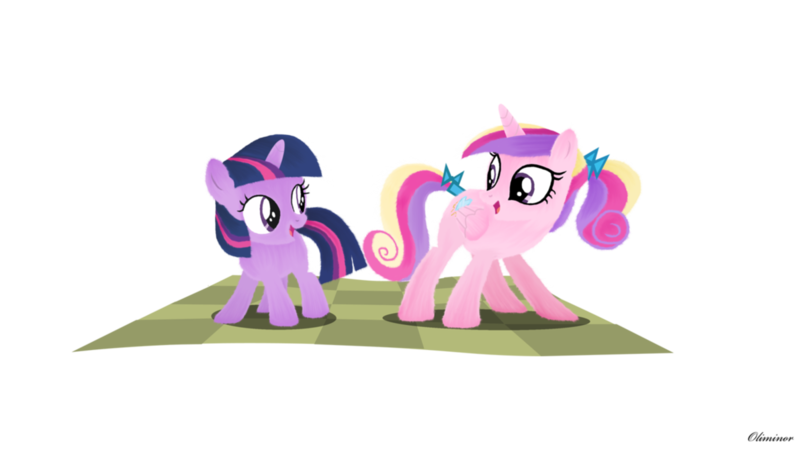 Size: 1191x670 | Tagged: artist:oliminor, derpibooru import, princess cadance, safe, twilight sparkle