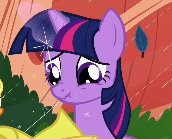 Size: 724x587 | Tagged: safe, derpibooru import, screencap, twilight sparkle, pony, unicorn, look before you sleep, bust, cropped, female, glowing horn, magic, magic glow, mare, portrait, rain, scrunchy face, solo, unicorn twilight, worried