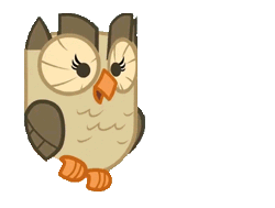 Size: 405x306 | Tagged: animal, animated, artist:pinkiepizzles, bird, derpibooru import, just for sidekicks, owl, owlowiscious, pointing, safe, simple background, solo, transparent background, vector