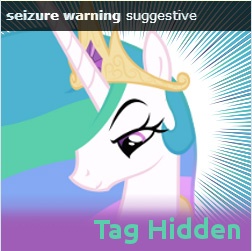 Size: 252x251 | Tagged: safe, derpibooru import, edit, princess celestia, alicorn, pony, meta, solo, spoilered image joke