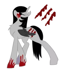 Size: 846x944 | Tagged: safe, artist:duskaxe-fightinglove, derpibooru import, oc, unofficial characters only, pegasus, pony, donut steel, edgy, mary sue, my immortal, ow the edge