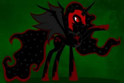 Size: 3070x2068 | Tagged: safe, derpibooru import, oc, unofficial characters only, alicorn, bat pony, bat pony alicorn, pony, alicorn oc, donut steel, ethereal mane, recolor, red and black oc