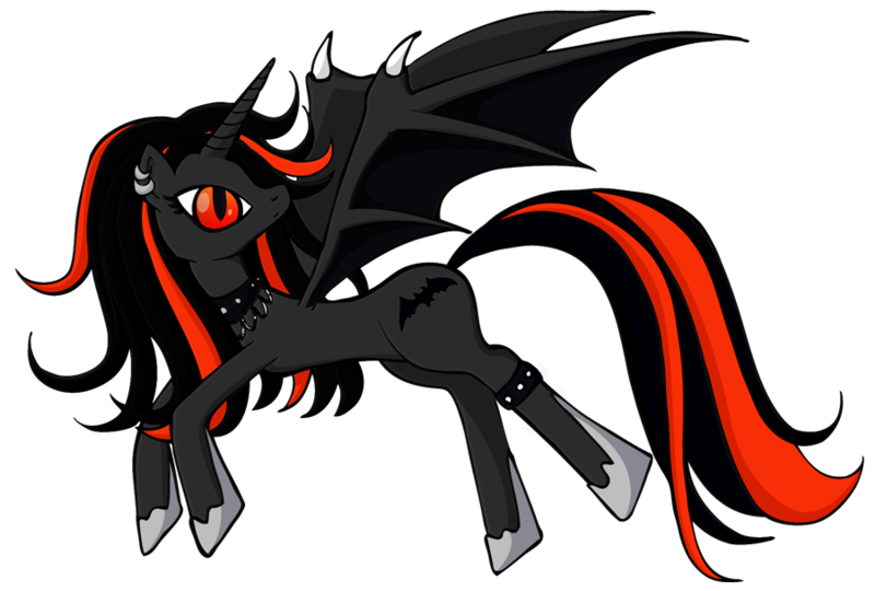 Size: 900x608 | Tagged: safe, derpibooru import, oc, unofficial characters only, alicorn, bat pony, bat pony alicorn, pony, alicorn oc, collar, familiar, looking back, red and black oc