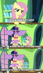 Size: 1280x2160 | Tagged: safe, derpibooru import, discord, fluttershy, twilight sparkle, twilight sparkle (alicorn), alicorn, pony, keep calm and flutter on, alicorn drama, female, image macro, mare, metaphor