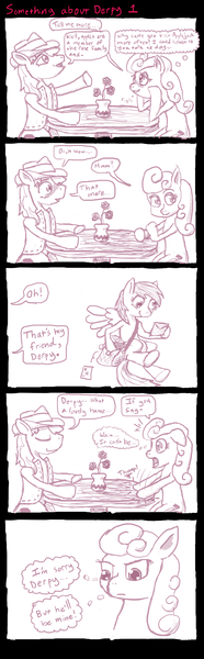 Size: 1024x3300 | Tagged: safe, artist:ficficponyfic, derpibooru import, braeburn, carrot top, derpy hooves, dinky hooves, golden harvest, pegasus, pony, carrotburn, comic, derpyburn, female, mare, shipping, there's something about derpy