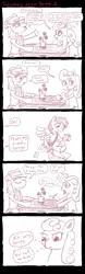 Size: 1024x3300 | Tagged: safe, artist:ficficponyfic, derpibooru import, braeburn, carrot top, derpy hooves, dinky hooves, golden harvest, pegasus, pony, carrotburn, comic, derpyburn, female, mare, shipping, there's something about derpy
