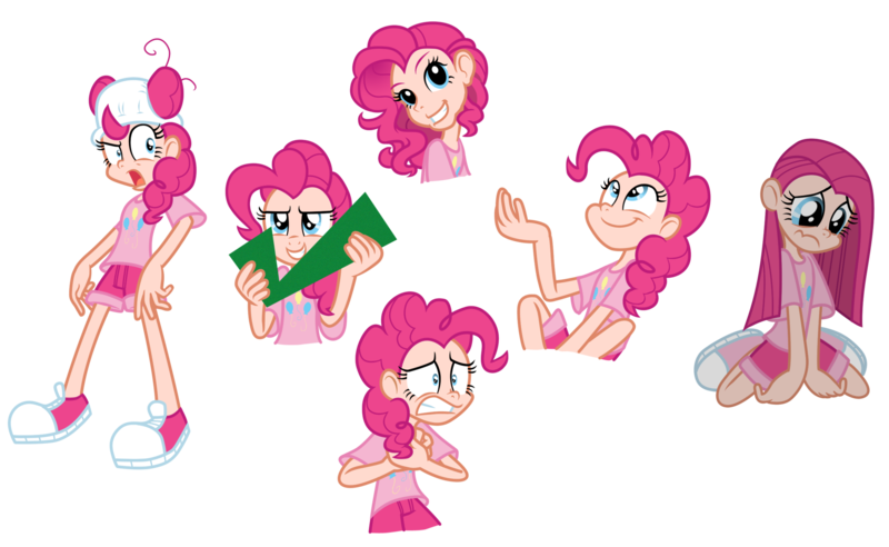 Size: 2500x1538 | Tagged: safe, artist:trinityinyang, derpibooru import, pinkie pie, human, check mark, collage, converse, crazy face, diaper, facial expressions, generation leap, happy, humanized, image, nervous, pinkamena diane pie, png, sad, scared, sitting, solo