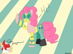 Size: 1280x947 | Tagged: artist:mofetafrombrooklyn, derpibooru import, pinkie pie, safe, sin cara, wwe