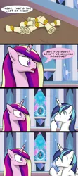 Size: 1920x4320 | Tagged: artist:parttimebrony, comic, crystal empire, derpibooru import, games ponies play, invitation, just for sidekicks, princess cadance, safe, scroll, shining armor, spike, stained glass