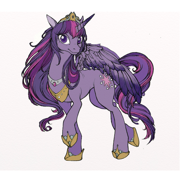Size: 658x664 | Tagged: safe, artist:fillyphalanx, derpibooru import, twilight sparkle, twilight sparkle (alicorn), alicorn, pony, crown, female, jewelry, looking at you, mare, regalia, simple background, solo, white background