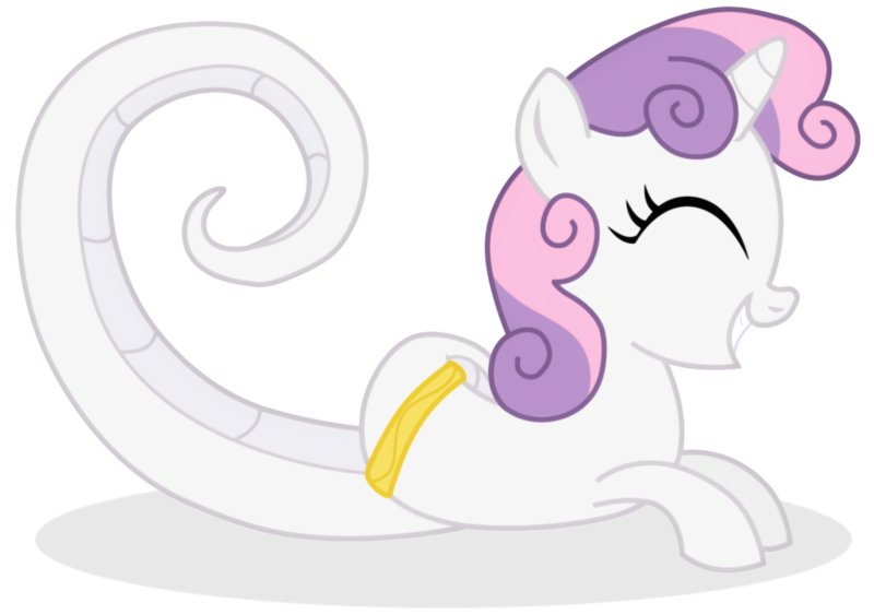 Size: 1024x720 | Tagged: artist:elsdrake, derpibooru import, lamia, original species, safe, simple background, solo, species swap, sweetie belle, transparent background, vector