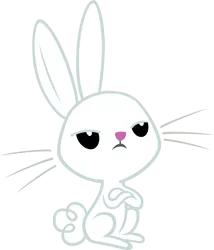 Size: 4279x4989 | Tagged: absurd resolution, angel bunny, artist:moongazeponies, crossed arms, derpibooru import, male, rabbit, safe, simple background, solo, transparent background, unamused, unimpressed, vector
