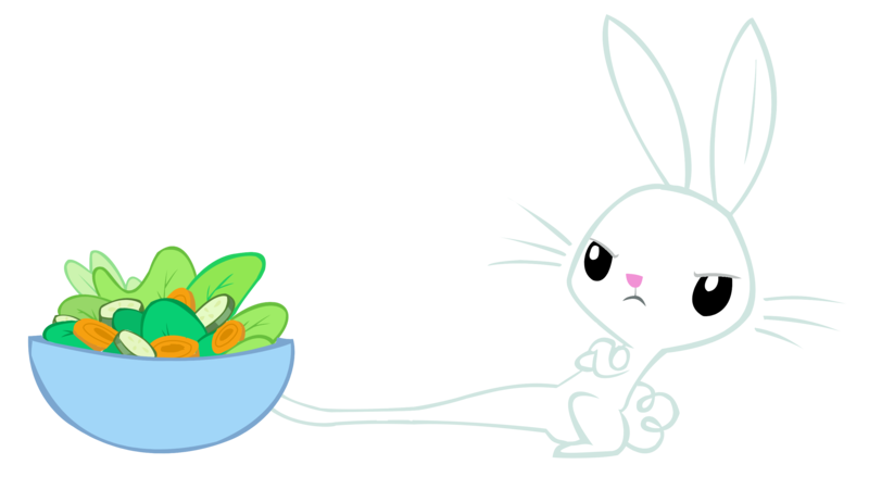 Size: 2981x1635 | Tagged: safe, artist:invaderliz-thecat, derpibooru import, angel bunny, simple background, transparent background, vector, veggie salad