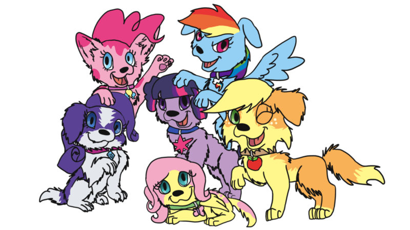 Size: 900x506 | Tagged: appledog, applejack, artist:allissajoanne4, derpibooru import, dog, dogified, flutterdog, fluttershy, mane six, mane six opening poses, my little x, pinkie pie, puppy pie, rainbow dash, raridog, rarity, safe, species swap, twilight barkle, twilight sparkle