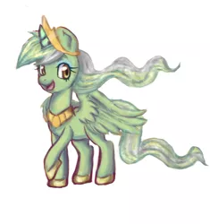 Size: 594x631 | Tagged: dead source, safe, artist:princessoftomatoes, derpibooru import, lyra heartstrings, alicorn, pony, alicornified, lyracorn, princess, race swap, simple background, solo, tiara, white background