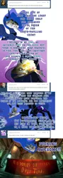 Size: 800x2243 | Tagged: safe, artist:brutamod, derpibooru import, alicorn, fish, pony, angry, ask, bioshock, dagon, female, glare, helmet, lightning, mare, maybe salmon, princess tuna, raised hoof, solo, statue, tumblr, tuna, vulgar, wat