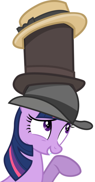 Size: 1600x3072 | Tagged: artist:cupcakescankill, derpibooru import, hat, safe, simple background, team fortress 2, towering pillar of hats, transparent background, twilight sparkle