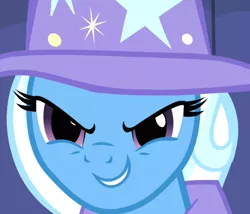 Size: 840x720 | Tagged: safe, derpibooru import, screencap, trixie, pony, unicorn, boast busters, female, mare, reaction image, solo