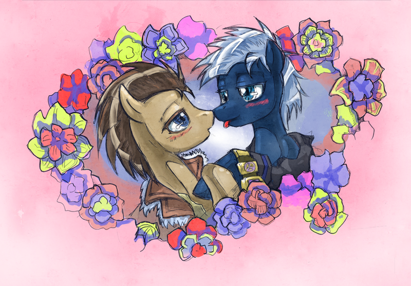 Size: 864x600 | Tagged: artist:saturnspace, derpibooru import, doctor whooves, gay, jack harkness, male, safe, shipping, stardoc, star hunter, time turner