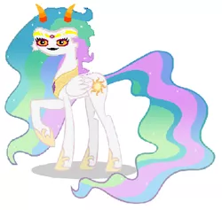 Size: 464x439 | Tagged: derpibooru import, feferi peixes, homestuck, princess celestia, safe