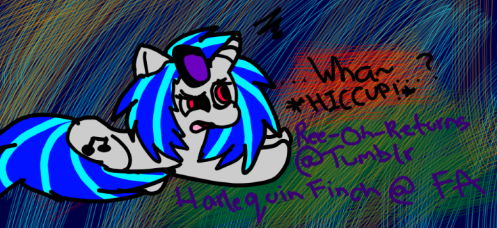 Size: 714x328 | Tagged: safe, artist:harlequinfinch, derpibooru import, vinyl scratch, 30 minute art challenge