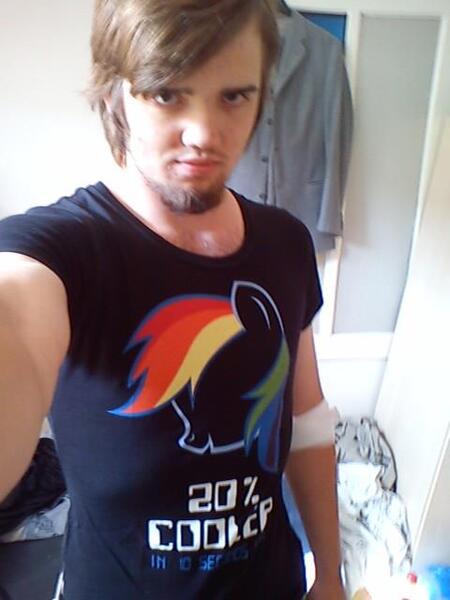 Size: 480x640 | Tagged: barely pony related, brony, derpibooru import, human, irl, irl human, photo, rainbow dash, safe