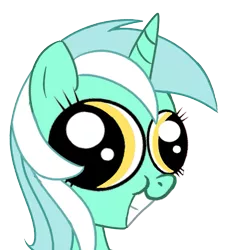 Size: 525x583 | Tagged: safe, derpibooru import, lyra heartstrings, pony, unicorn, derp, grin, hey you, meme, simple background, smiling, solo, special eyes, transparent background