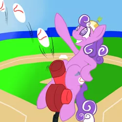 Size: 2000x2000 | Tagged: artist:cornofthebreads, baseball, derpibooru import, innuendo, screwball, solo, suggestive