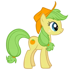 Size: 1532x1460 | Tagged: safe, artist:durpy, color edit, derpibooru import, applejack, mosely orange, uncle orange, earth pony, pony, female, mare, rule 63, simple background, solo, transparent background, vector