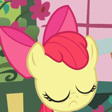 Size: 160x160 | Tagged: adorabloom, animated, apple bloom, blushing, call of the cutie, cropped, cute, derpibooru import, faic, lip bite, pouting, sad, safe, screencap