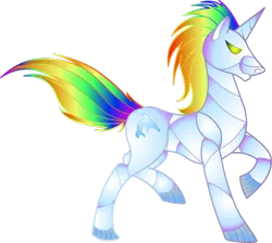 Size: 900x805 | Tagged: safe, artist:rattlesire, derpibooru import, oc, unofficial characters only, pony, robot, unicorn, rainbow, rattlecat, robot unicorn attack