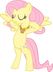 Size: 6393x8643 | Tagged: absurd resolution, artist:kyleevee, bipedal, derpibooru import, element of kindness, fluttershy, keep calm and flutter on, safe, simple background, transparent background, vector