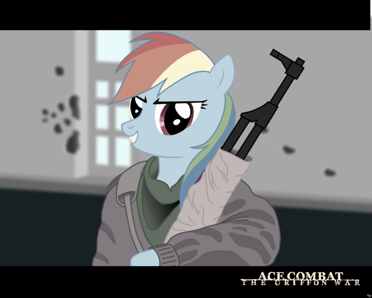 Size: 2000x1600 | Tagged: ace combat, ak-47, crossover, derpibooru import, gun, rainbow dash, safe, solo wing pixy