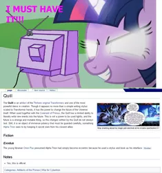 Size: 909x966 | Tagged: alpha trion, derpibooru import, exploitable meme, orion pax, safe, the quill, transformers, tv meme, twilight sparkle