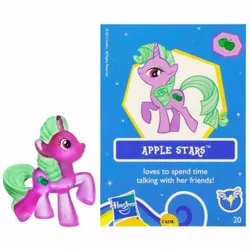 Size: 400x400 | Tagged: apple stars, collector card, derpibooru import, hasbro, official, safe, see-through, toy