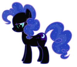 Size: 1656x1446 | Tagged: artist:durpy, color edit, derpibooru import, nightmare moon, pinkie pie, safe, simple background, solo, transparent background, vector