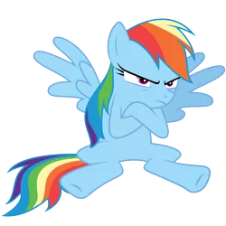 Size: 4032x4032 | Tagged: absurd resolution, artist:ambits, crossed arms, grumpy, rainbow dash, safe, simple background, transparent background, vector