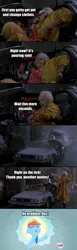 Size: 500x1628 | Tagged: back to the future, car, christopher lloyd, comic, crossover, delorean, derpibooru import, doc brown, marty mcfly, michael j. fox, rainbow dash, safe