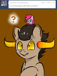 Size: 500x667 | Tagged: safe, artist:asktavrospony, derpibooru import, pinkie pie, ponified, homestuck, tavros nitram