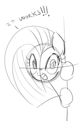 Size: 487x739 | Tagged: peeking, pinkamena diane pie, pinkie pie, safe, sketch, solo