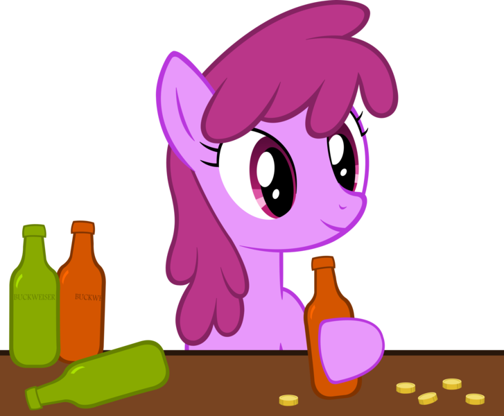 Size: 5000x4128 | Tagged: absurd resolution, artist:artpwny, bar, berry punch, berryshine, bits, bottle, drink, safe, simple background, solo, transparent background, vector