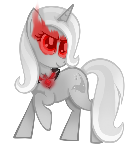 Size: 969x1011 | Tagged: alicorn amulet, artist:urdeh, derpibooru import, glowing eyes, safe, trixie