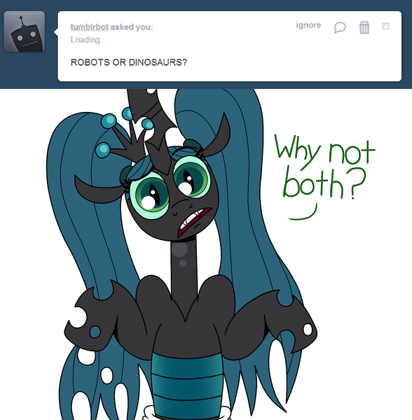 Size: 1280x1306 | Tagged: artist:jay muniz, ask, ask crinkle bottom chrysalis, derpibooru import, diaper, diaper fetish, fetish, queen chrysalis, questionable, tumblrbot